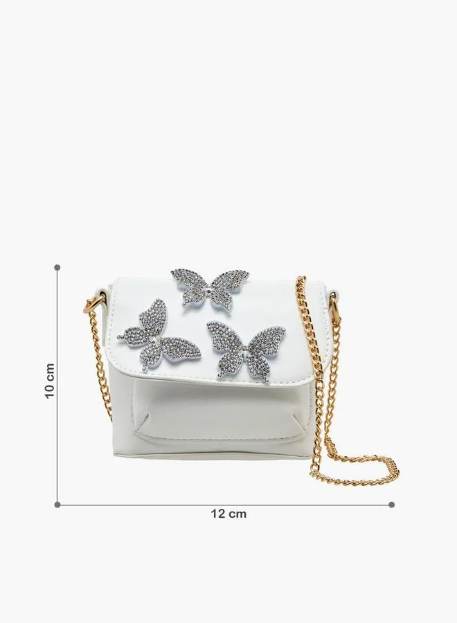 Flora Bella By Shoexpress Flora Bella Crossbody Bag With Butterfly Embellishment Ramadan Collections